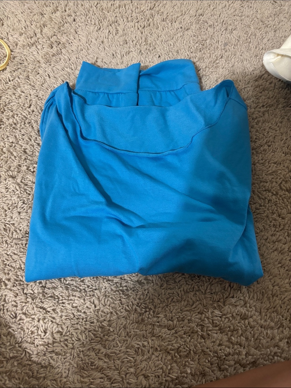 SHEIN Bright Blue Folded Long Sleeve Top